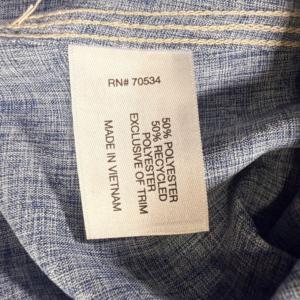 Orvis Women XL Blue Outdoor Performance Long Sleeve Button Down Shirt NWT - Picture 10 of 10